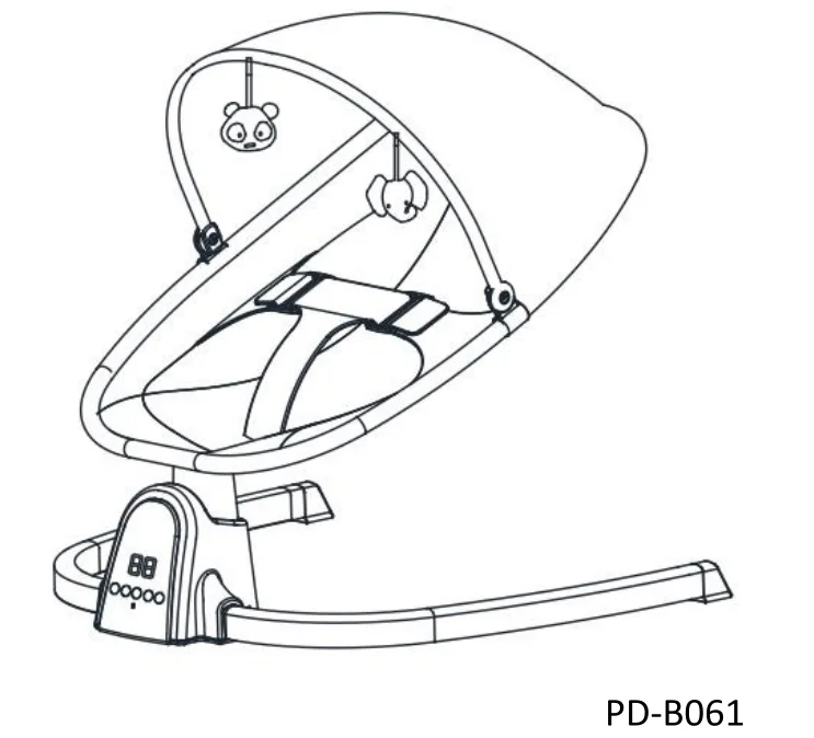 With 12 music, intelligent induction start-stop system, baby electric rocking chair