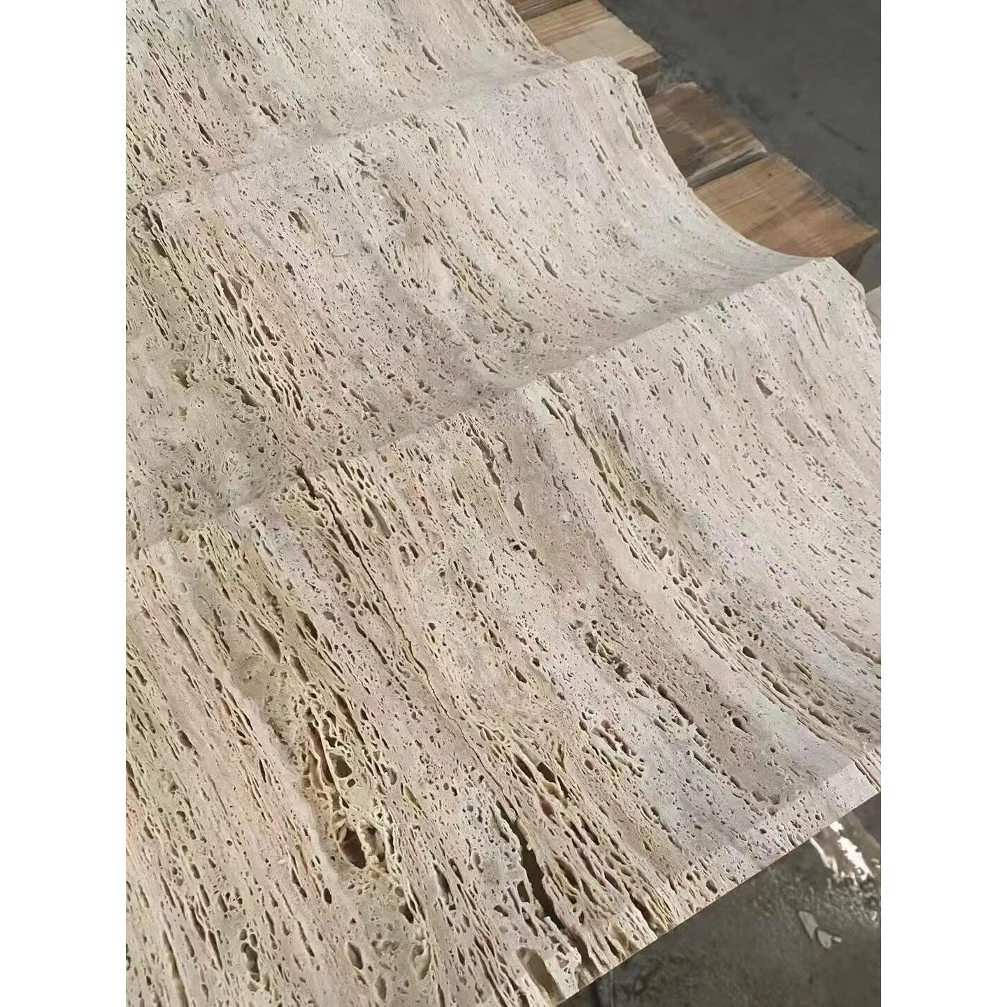Newstar Wholesale Stone Wall Panel Travertine Bullnose Strips Trim Liner Ribbed Mouldings Pencil 3d Marble Flute Tiles For Villa