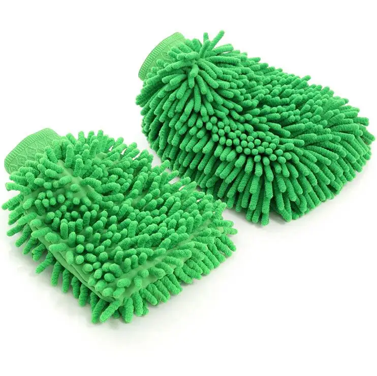 Moco Extra Large Size Clean Tools Kits Premium Chenille Microfiber Winter Waterproof Cleaning Mitts Washing Glove with Lint Free