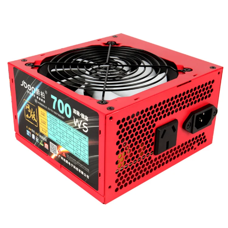  Красный блок питания 700 вт 80Plus для пк переключаемый корпус компьютера Atx