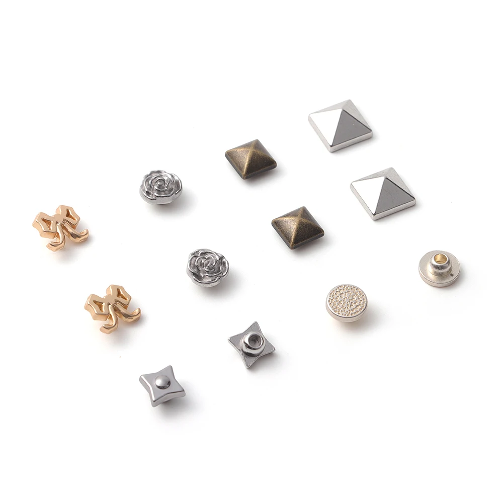 Fancy Custom Bow Shape Garment Rivets Decorative Zinc Alloy Button Jeans Rivets for Clothing