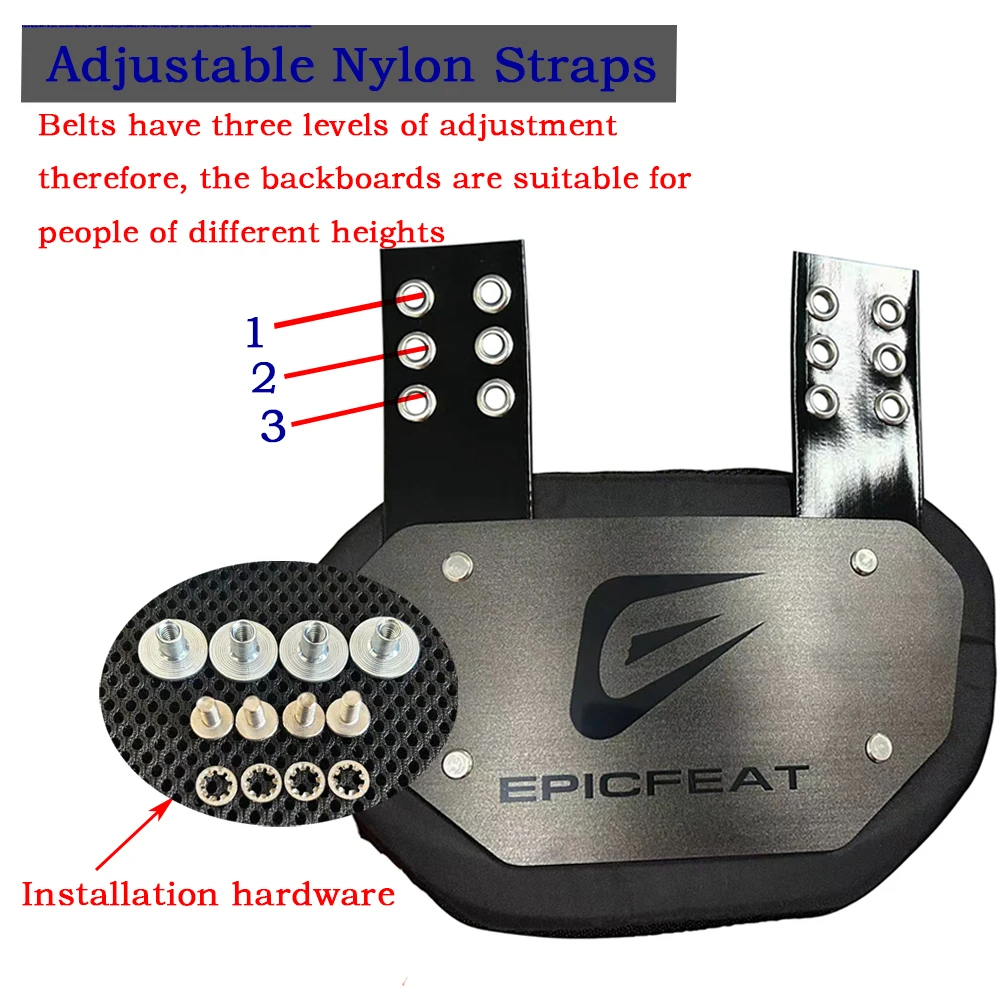 New Design cheap American Football Back Plate Suitable For Shoulder Pads Lower Back Pads Adult Backplate