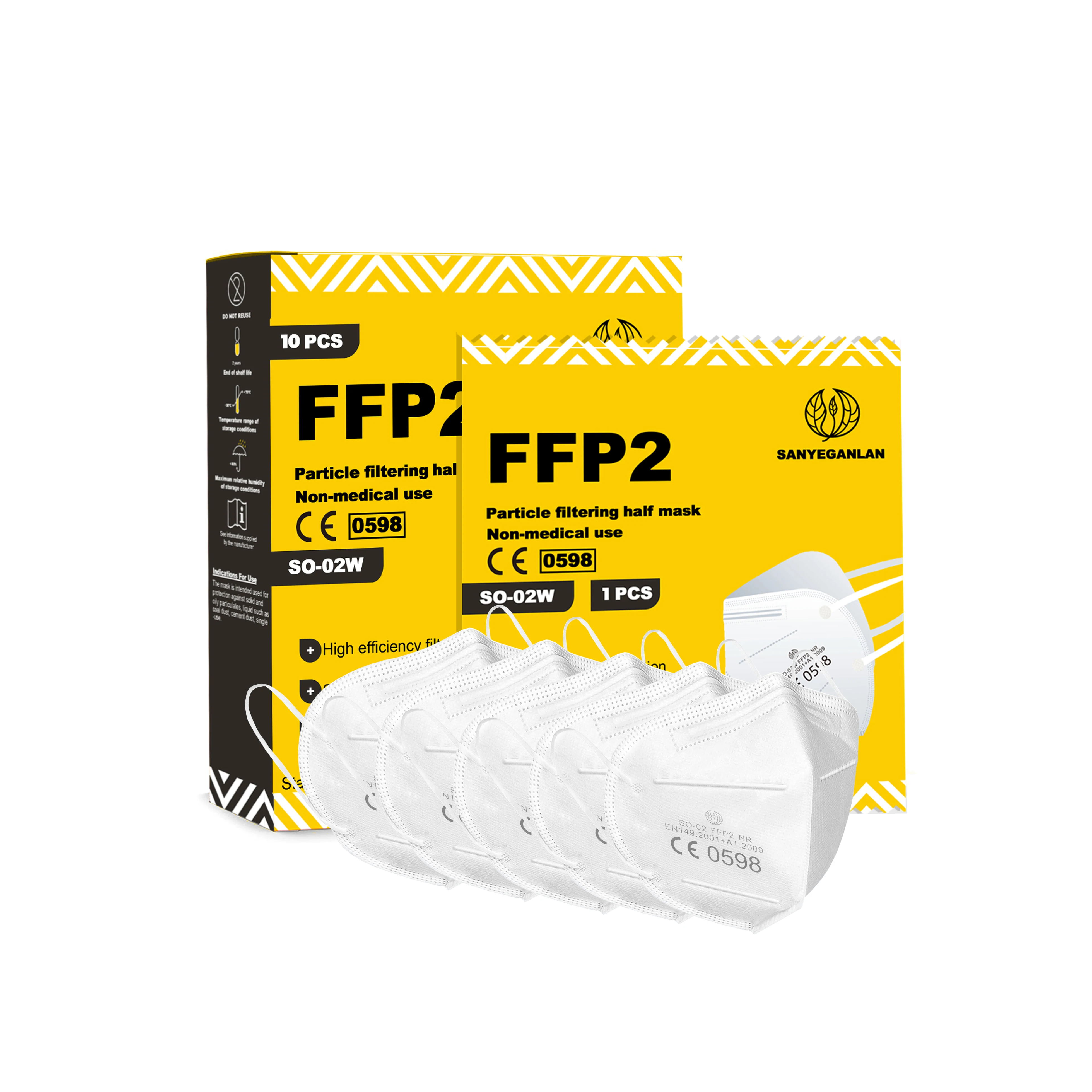 Sanyeganlan new design Mask Approved FFP2 Masks Nanofibers Nanotechnology CE FFP2 NR EN149: 2001 + A1: 2009 ISO 13485 face mask
