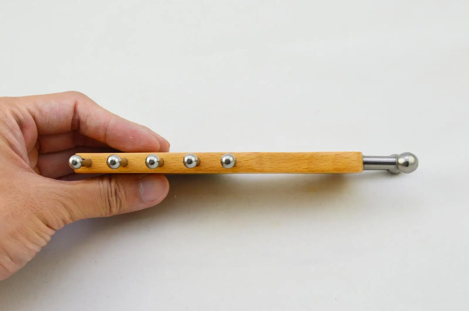 
Hot Sale Facial Lift Guasha Wooden Massager with 7 Needle Stainless Steel 
