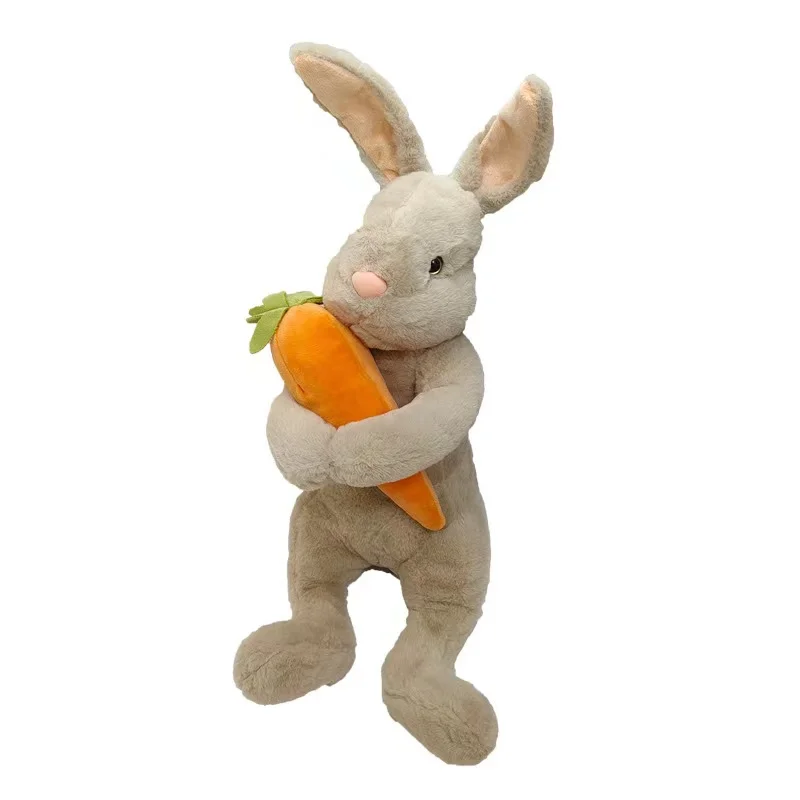 The New Fashion Carrot Easter Bunny Mascot Is A Brown White  Rabbit Stuffed Ainmial