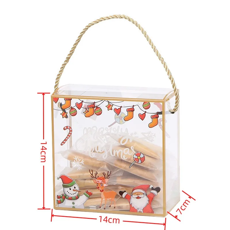 Christmas cookie box Clear plastic candy box lolly boxes