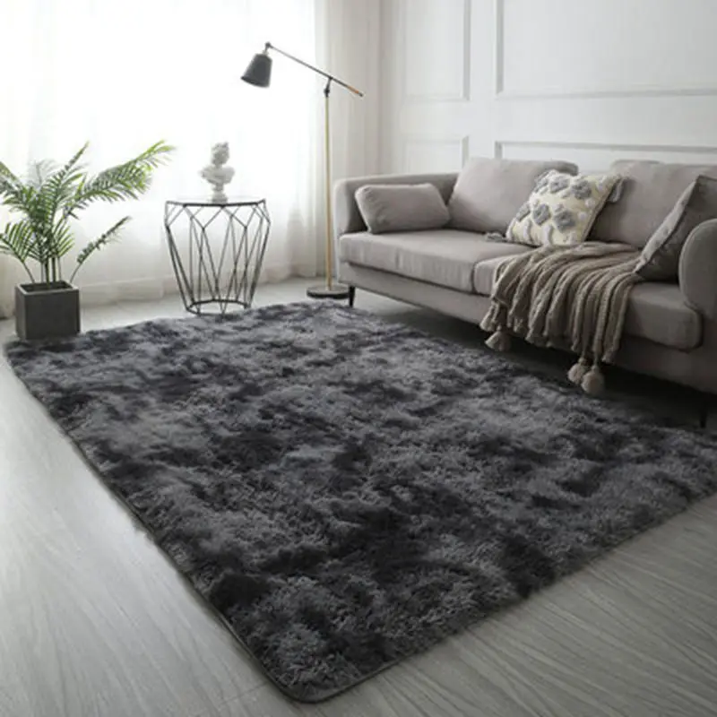 brown area nordic and woven rug shaggy carpet for bedroom