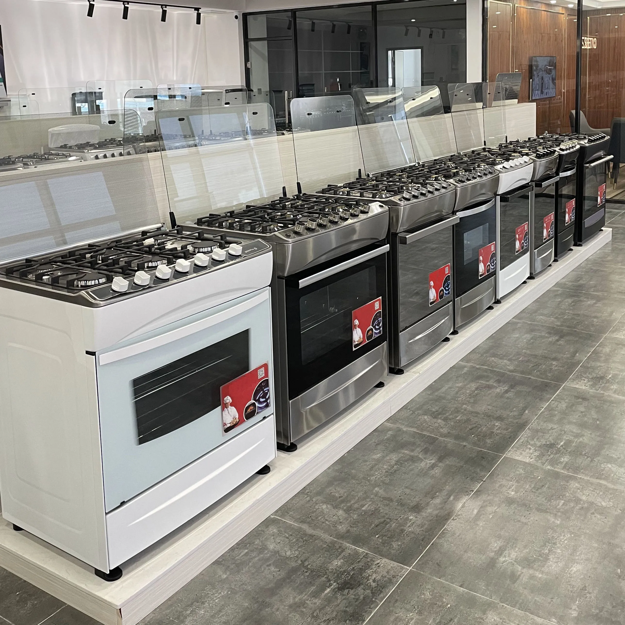 OEM/ODM freestanding 5 burner gas oven with grill