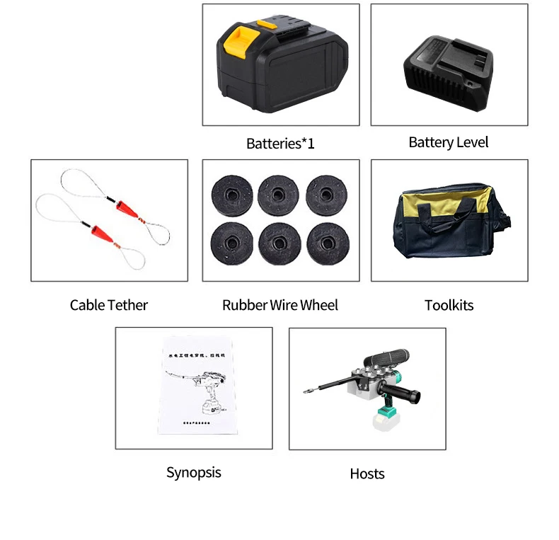 Electric Cable Threader Machine Power Pipe Electrical Threader Tool Brushless Lithium Electric Power Pipe Threader