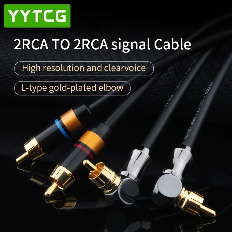 RCA Cable 2RCA to 2 RCA Male to Male Gold Plated RCA Audio Cable  for Home Theater DVD TV Amplifier