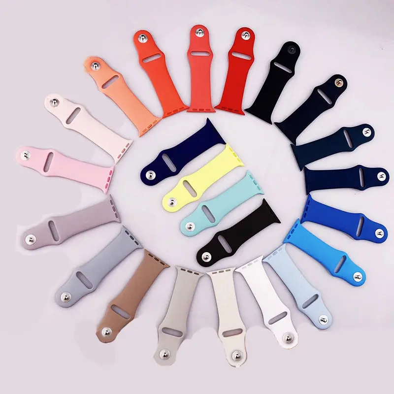 62 colors silicone appple applw organizer apple watch strap iphone watch bands