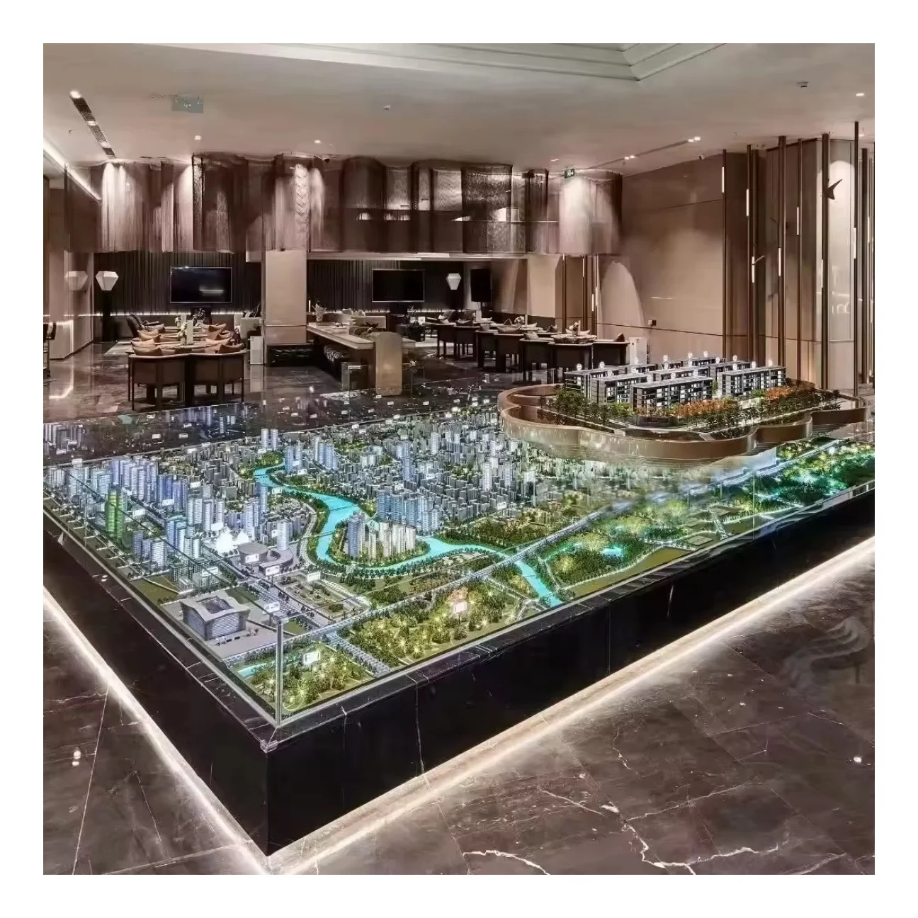3D architectural Models for exhibition Scale Estate House Custom City Miniature Trees City Planning Miniature Design