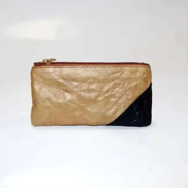 Custom made mini green cheap decorative tyvek paper wallet coin purse purse style paper bag