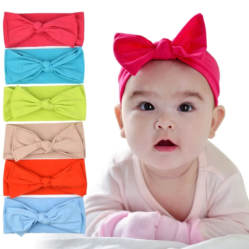 
Wholesale Cheap Price Baby Girls Hair Accessories Headband, Soft Baby DIY Nylon Bow Headband 