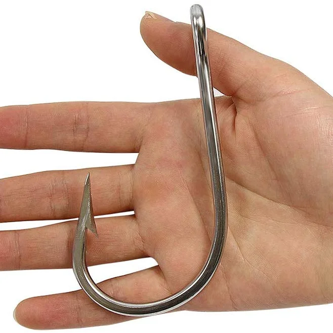 Factory Stainless Steel Ring Saltwater Catfish Sea Live Bait Big Game Southern And Tuna Fish Hooks