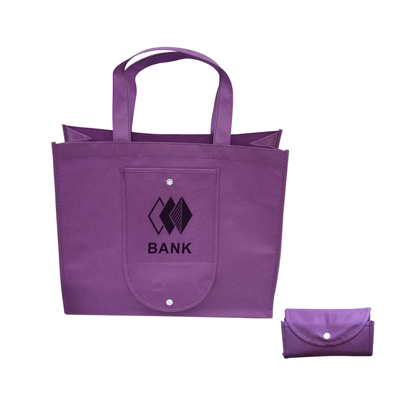 Purple Cloth Blank Tote Polypropylene Non-Woven Fabric Wine Fashion Shop Bag