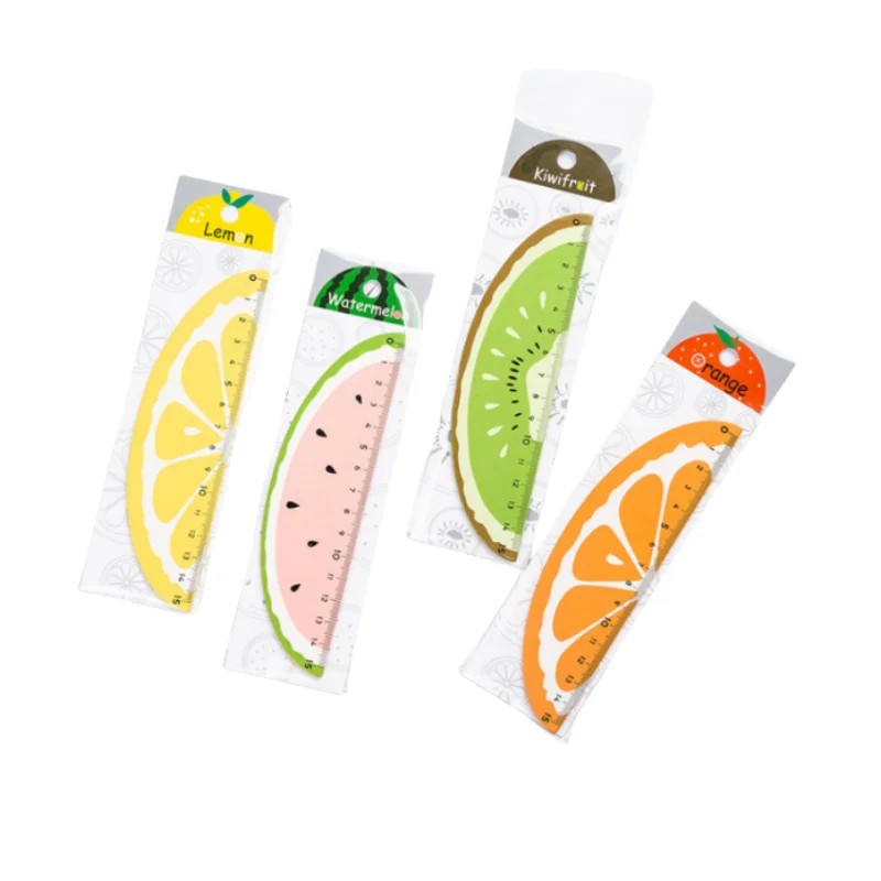 15cm Creative Wooden Hand Account Protractor Fruit-Themed Fruit Ruler