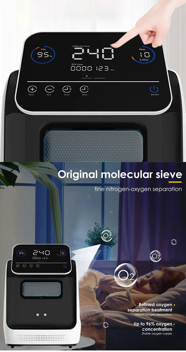 Xnuo портативный двойной поток 10 л Oxgen Oxigen генератор кислородный концентратор 5л медицинский