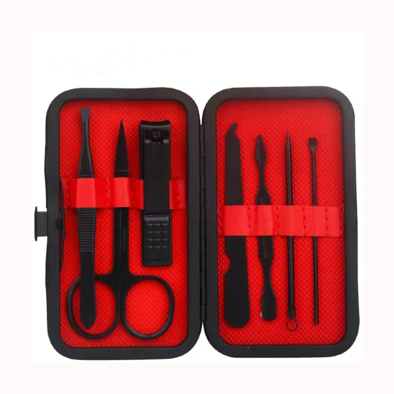 Stainless steel set manicure professional 7PCS Gift Grooming set Nail Cutter with Logo