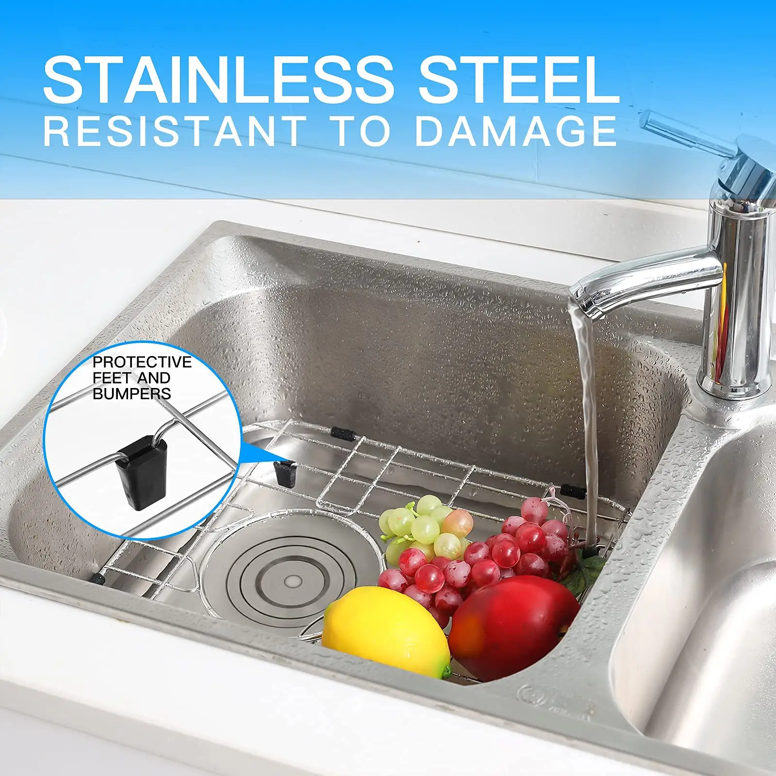 Custom Modern Sink bottom grid draining rack Stainless Steel Sink Protector Metal Grid for Kitchen Sinks