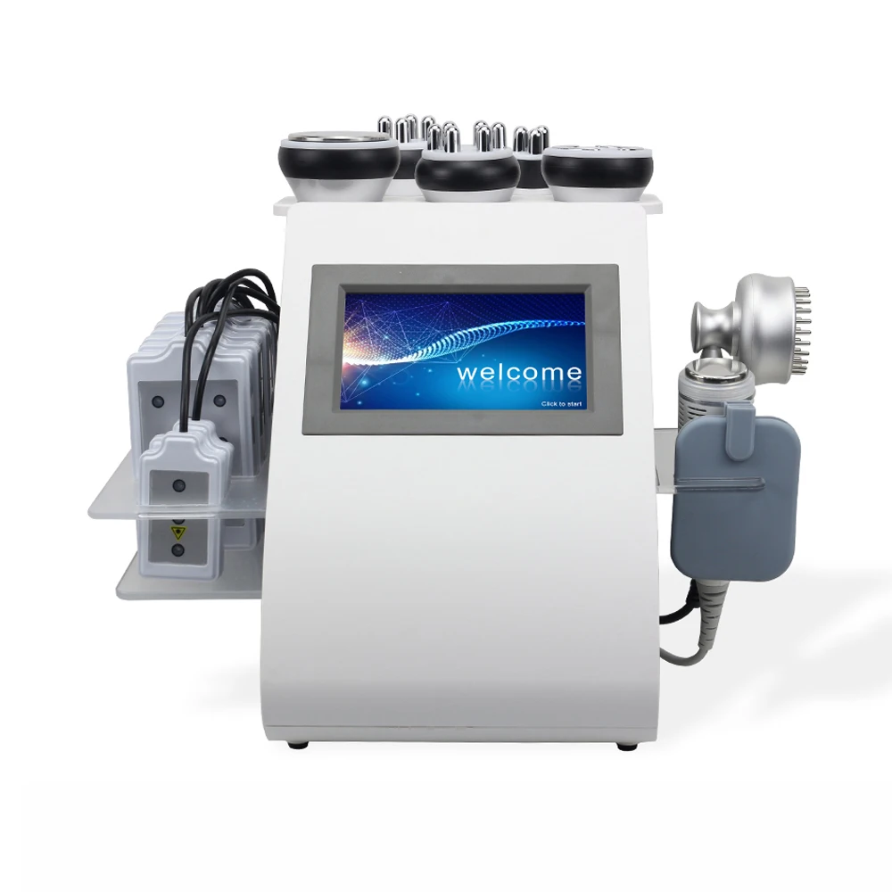 S SHAPE Ultrasound RF Face EMS Skin Cool Vacuum Pump Suction Cup Multi-function Slim Beauty Machine