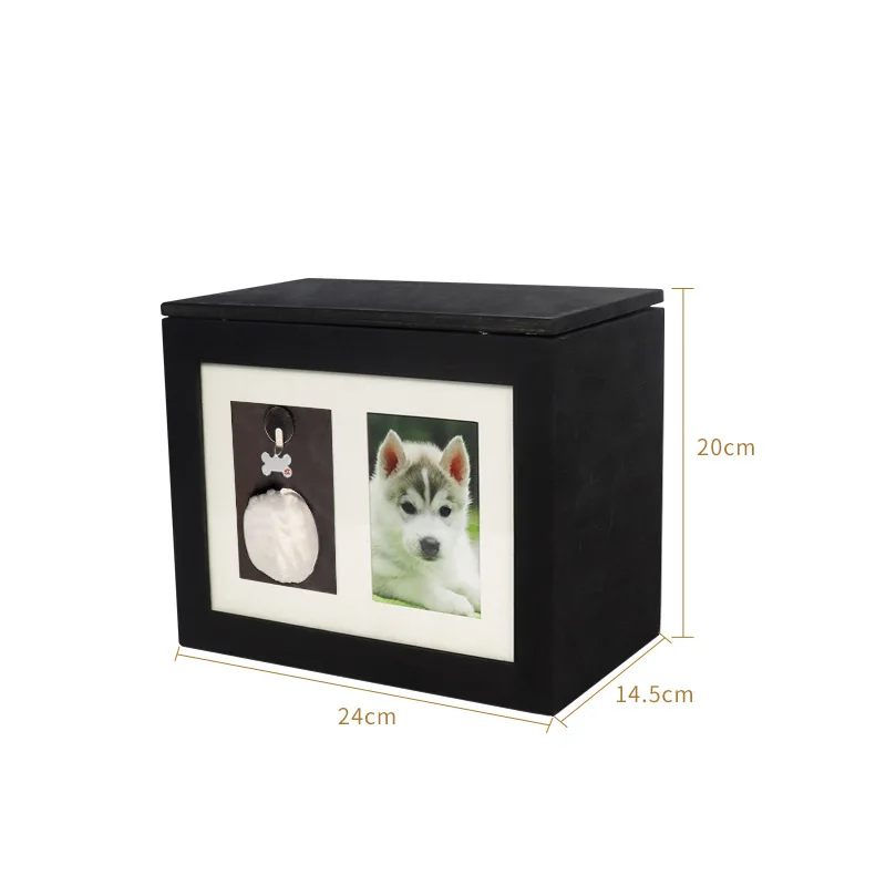 Cross-border Memorial Pet Cremation Urn Cat And Dog Ash Box Wholesale Wooden Pull-up Lid Sealed Box Burial Supplies