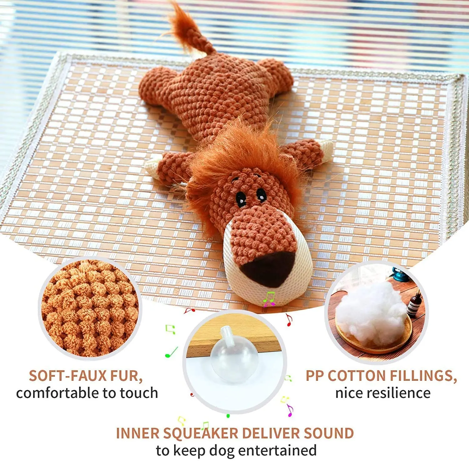 Amazon hot sale 2023 durable squeaky interactive Dog Tug Toy pet dog rope plush toys pet chew dog toys