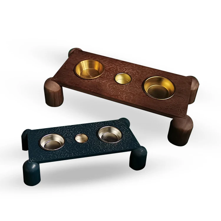 Wholesale Organic Arabic wood  Food Serving Tray Snack Tray with bowl