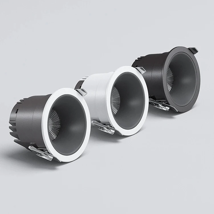 Commercial Anti-glare 7w 15w 20w 30w 40w Round Housing Die-casting Aluminum Led Recessed Downlights