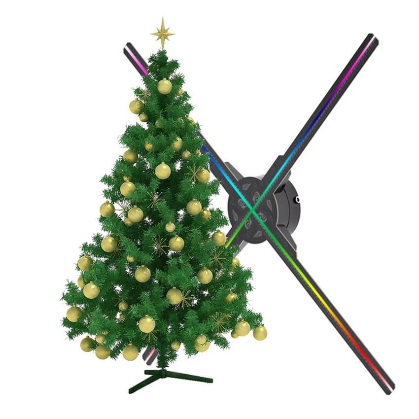 Высочайшее качество, четыре лезвия, 65 см, внутренняя реклама, голограмма, 3D голографический, голографический, невооруженным глазом, 3D светодиодный вентилятор с Wi-Fi, управлением через приложение