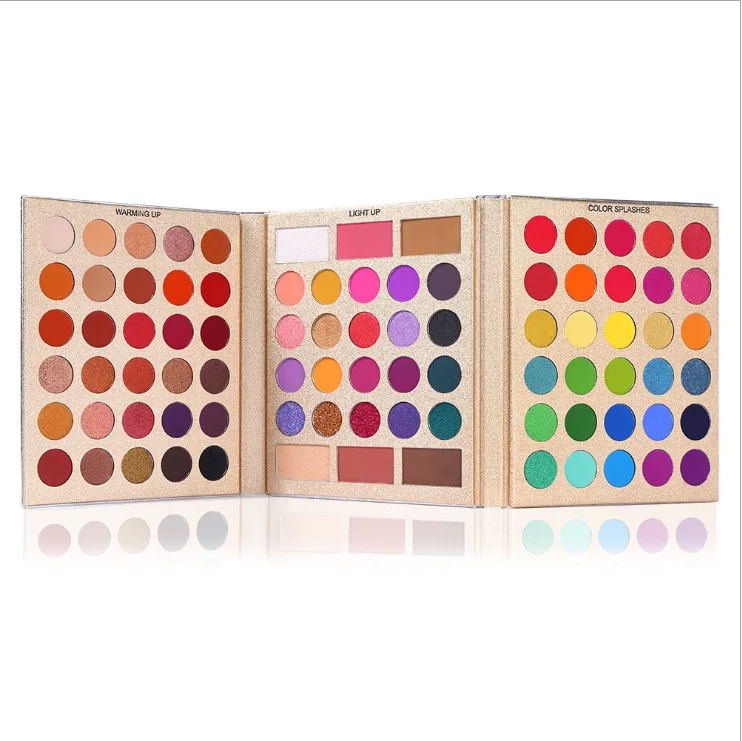 UCANBE 86 Colors All-purpose Makeup Playbook Matte Shimmer Glitter Eyeshadow with Highlight Contour Blush Eye Face Cosmetics Set