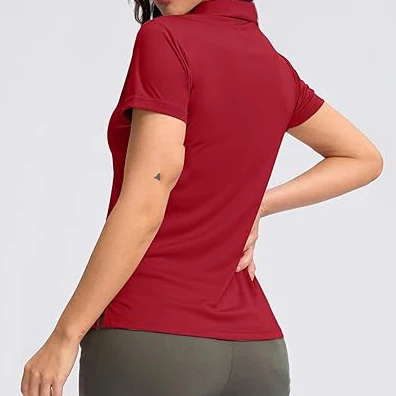 Women Golf Shirt Collared V-Neck Casual Work Tennis Tops UPF50+ Collared Polo Shirts