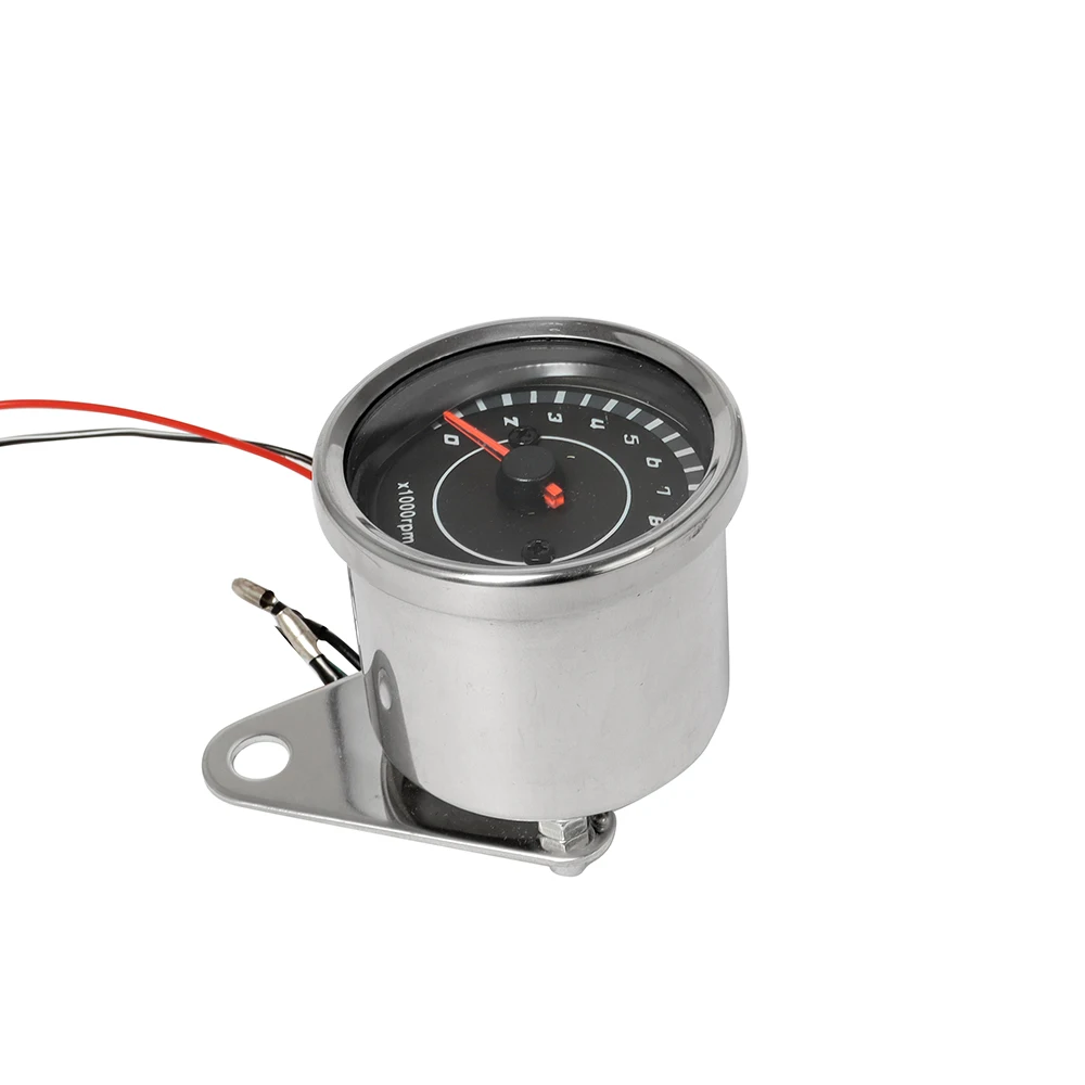 DC 12V Universal Motorcycle Tachometer Electronic Tach Meter Speedometer Gauge LED Backlight 13000 RPM