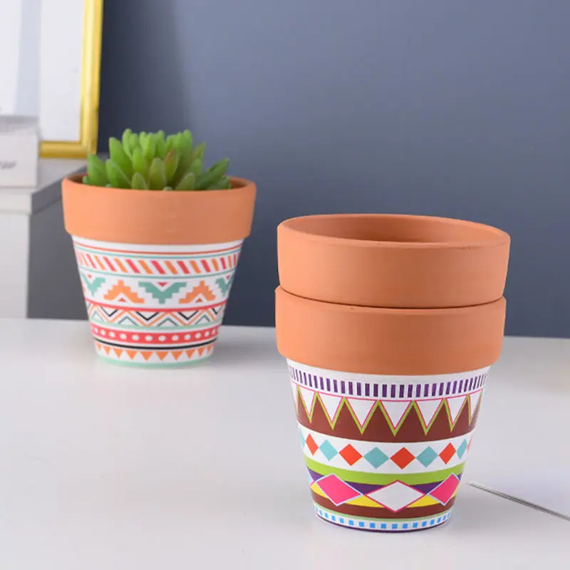 Hot sales Wholesale modern home garden tabletop decoration succulent pot custom terracotta ceramic flower pots
