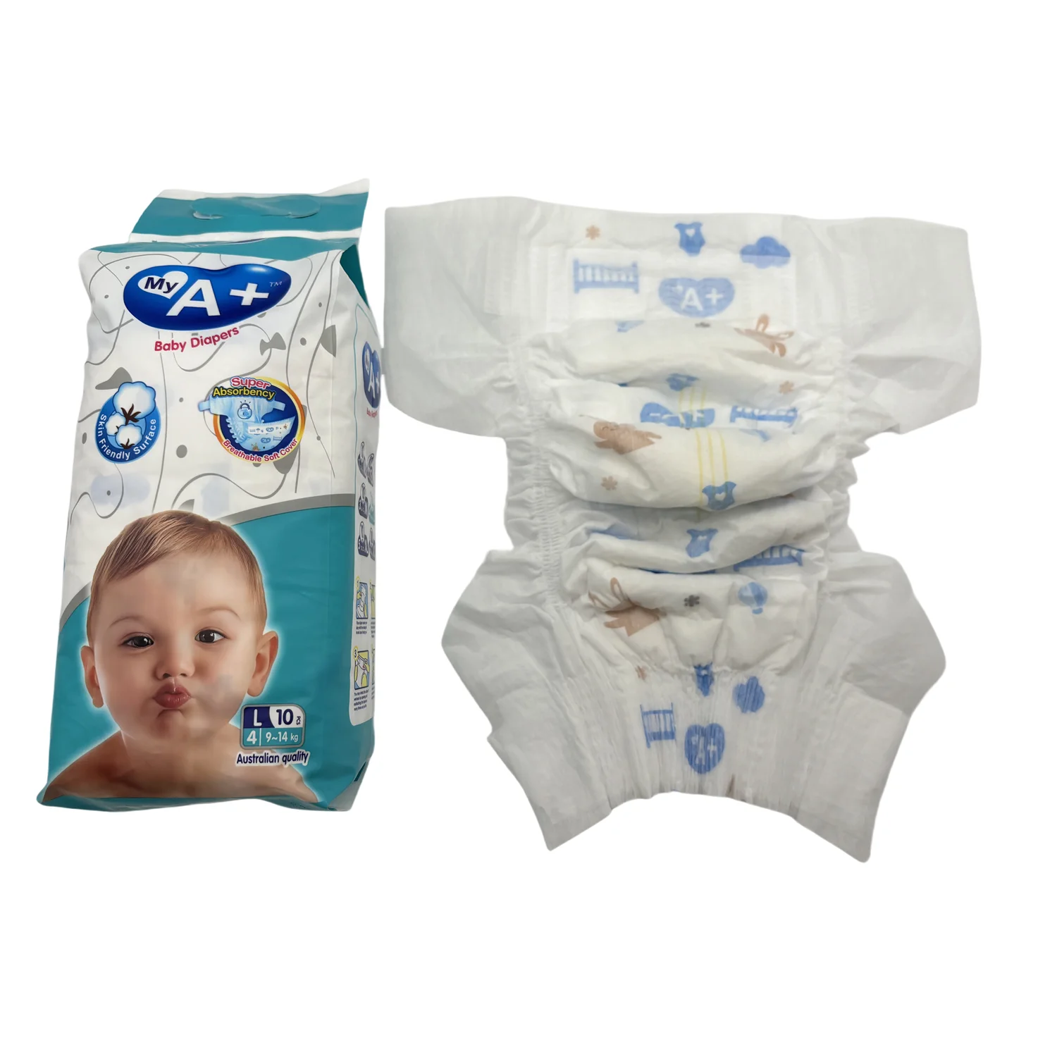 CE Certificated Premium Baby Diapers Factory Wholesale Custom Printed Nappy Japan Quality Leak protection Diapers for Baby