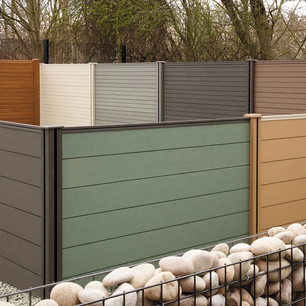 Fire rated WPC fencing trellis gate outdoor aluminum composite garden fence post wood plastic composite fence panel/board