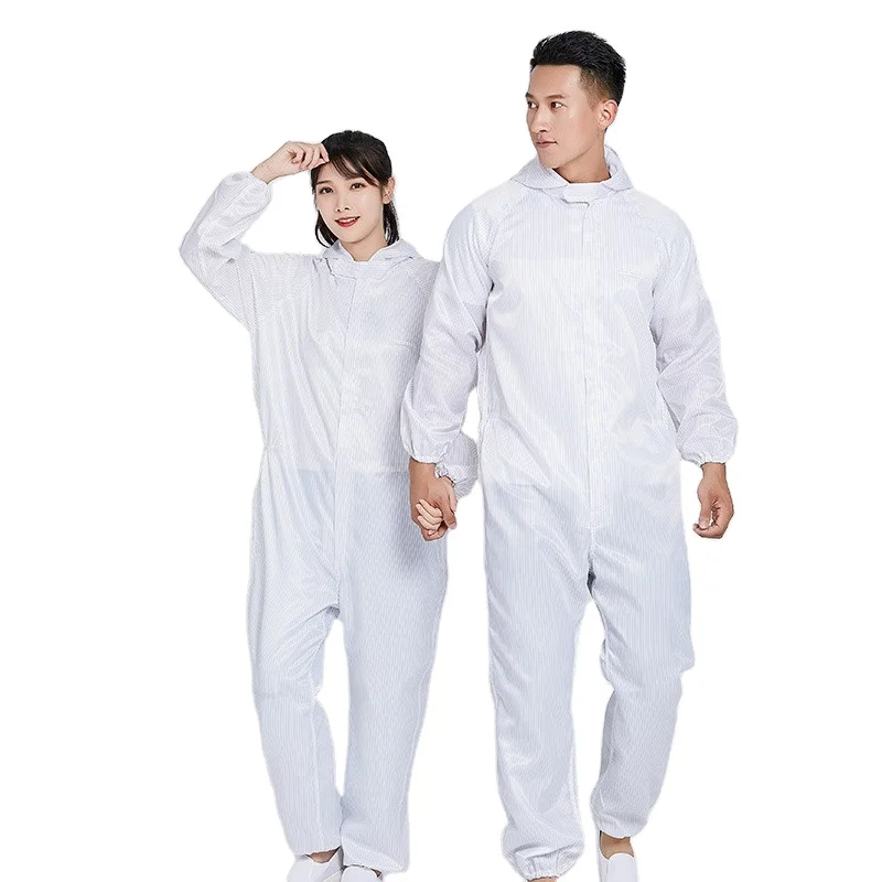 OEM Antistatic Work Uniform Anti-static Polyester ESD Garments Cleanroom Suit ESD Clothes Antistatic Work clothes