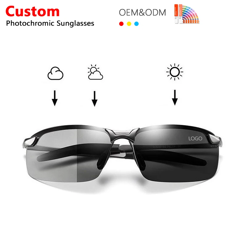 Fashionable Men Polarized Driving Glasses Male Change Color Sun Glasses Day Night Vision Photochromic Sunglasses