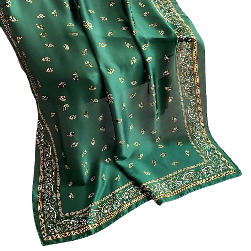 90*180cm New Imitated Silk Satin Dot pattern print scarf long Shawl Scarf