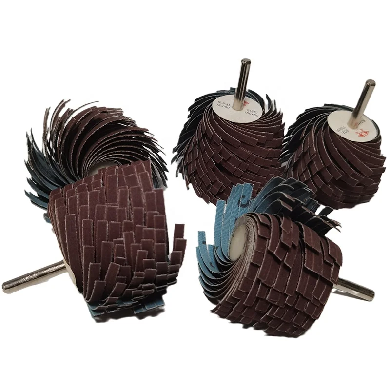Abrasive cloth with handle wheel Abrasive paper wheel Wood polishing wheel Inner wall grinding and rust removal