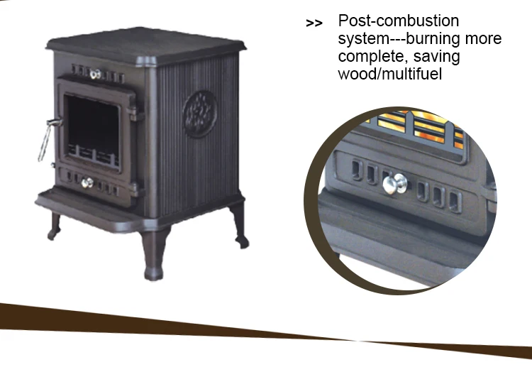 Cheap Price Cast Iron Wood Burner Godin Stove With Oven Firewood