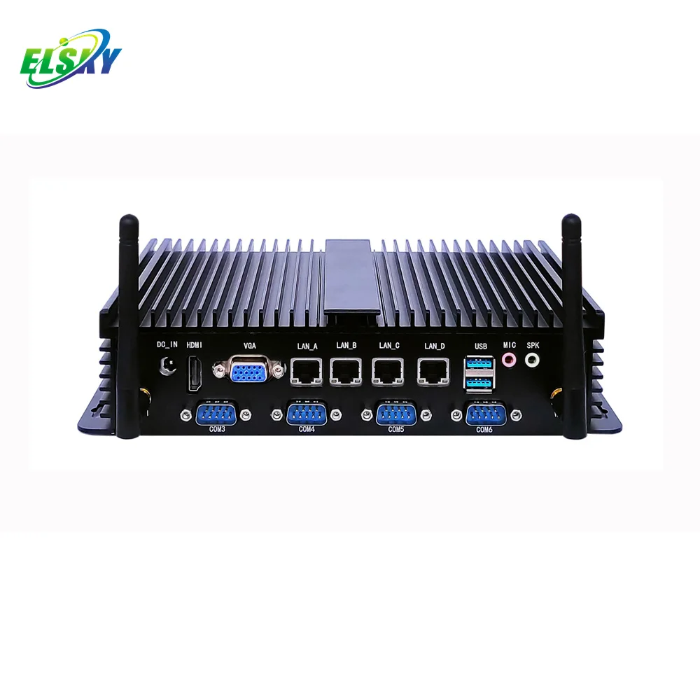 ELSKY fanless industrial pc i5 SPC450 with CPU Haswell-U 4th gen RTL8111H network card 6/8/10*USB cheap mini pc