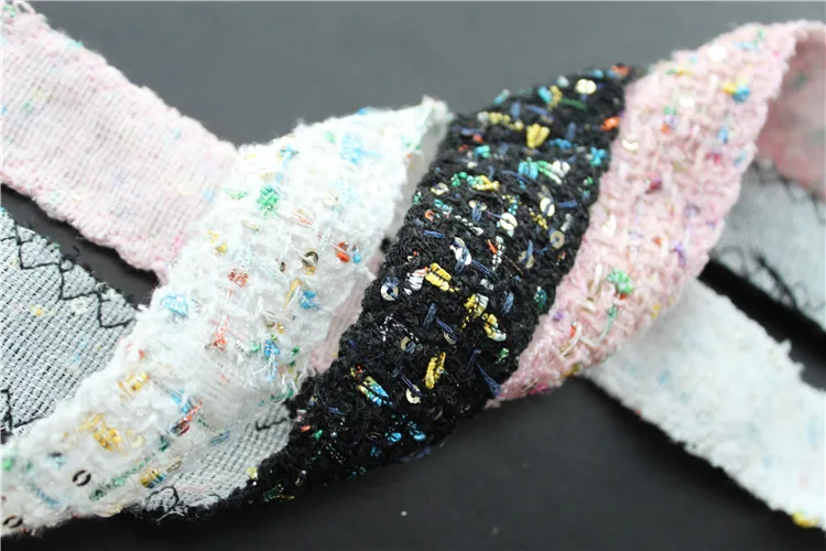 custom 35mm elastic weave garment jacquard ribbon for decoration