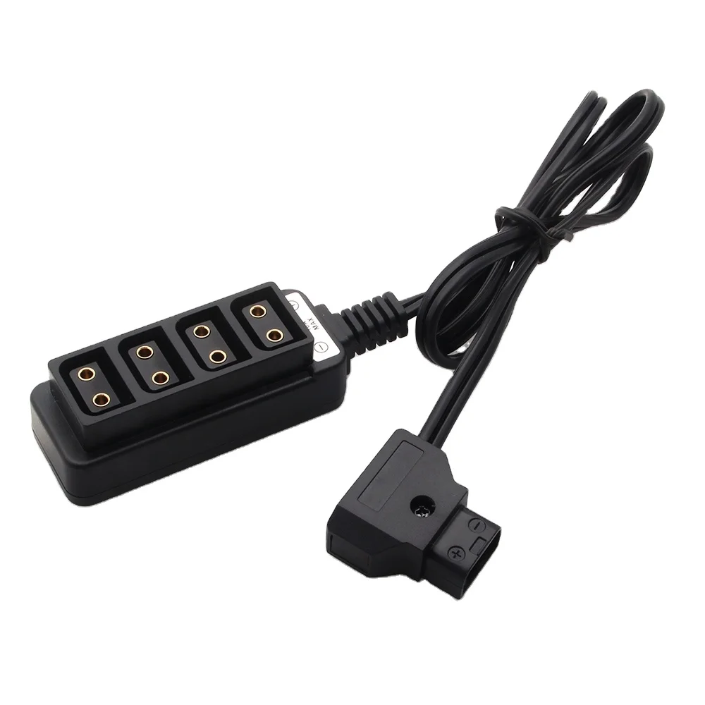 Разъемом D-tap для 4-портовый гнезда D-Tap Разъем Hub адаптер-разветвитель кабеля для Anton Bauer панель пластина аккумуляторной батареи с v-образным крепежом