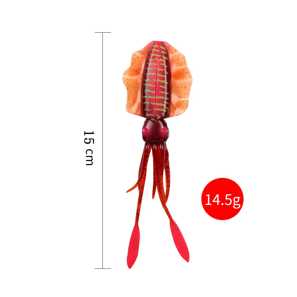 Customized 150mm 15g Fly Fishing Lures Squid Cuttlefish Jigs Saltwater Hoochies Octopus Fishing Lure