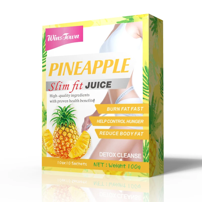 
Private Label Box Packing Soft Drink Adding Natural Fruit Juice Cool Storage MINI Bag Pineapple OEM Healthy slim Juice 