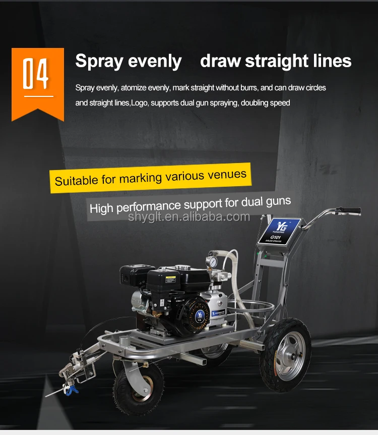 road construction machine paint hvlp spray gun coreless line marking paint machine gasoline paint sprayer road making machines