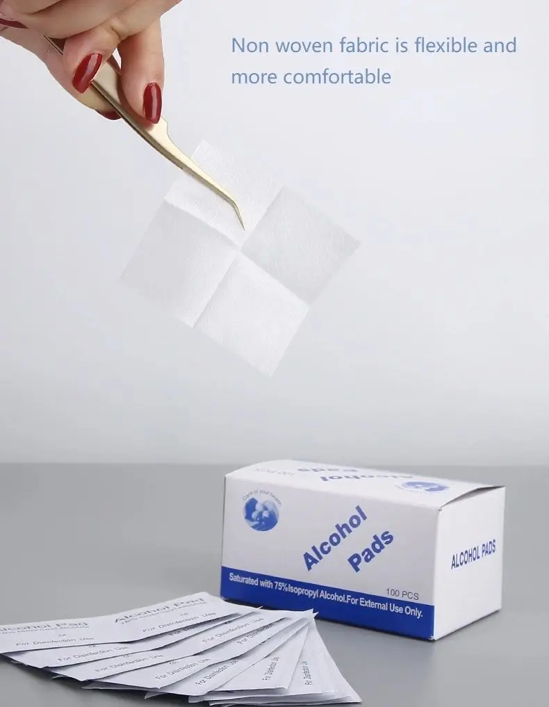 OEM Custom Logo Individual Package Medical 75% Isopropyl Mini Sterile Alcohol Prep Pads IPA Wipes for Skin