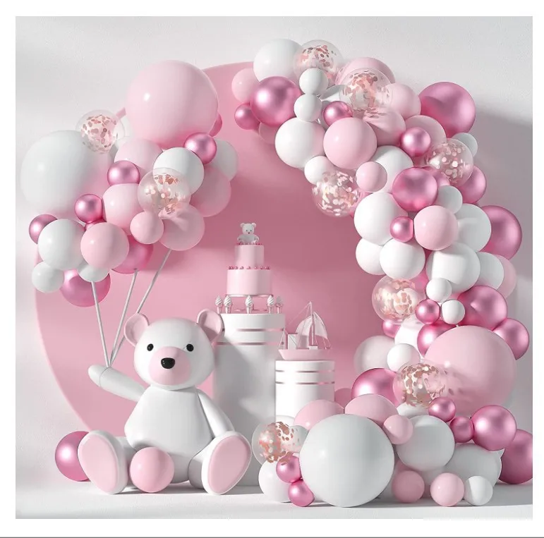 Pastel Decorative Balloon, Wedding Birthday Balloons Garland Arch Kit Foil Wedding Balloons//