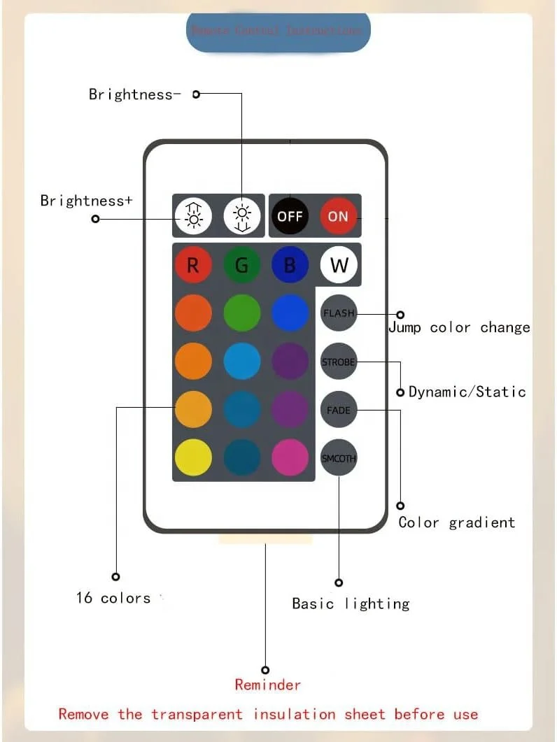 Desk Rotating Water Ripple Pattern Atmosphere Lamp 16 Colors LED Crystal Table Lamp for Decoration Night Light